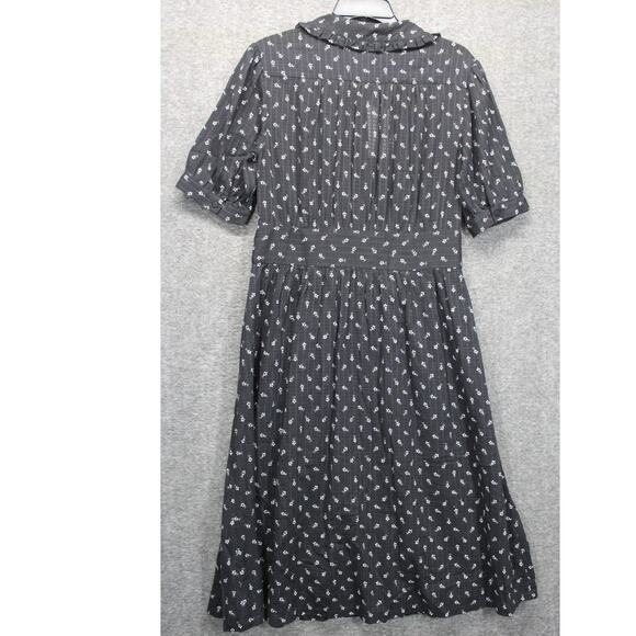 BA&SH Eddy Floral Midi Dress - Carbone Size Large - Picture 3 of 9